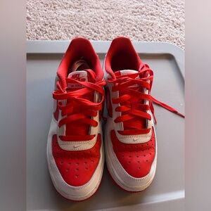 Nike Perfect Pair Valentines AF1 2025 heart details red pink white sneakers